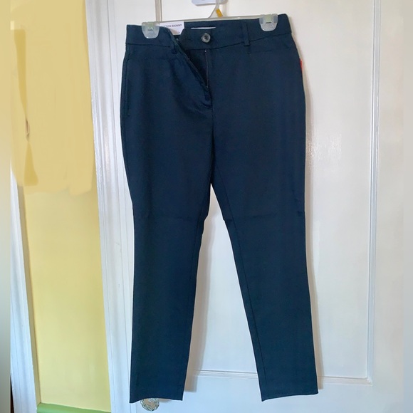 NWT LOFT The Sutton Skinny Black Stretch Trousers Pants Sz 4P - Picture 1 of 13